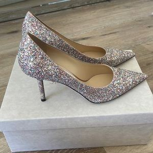 NIB never worn Jimmy Choo glitter pumps